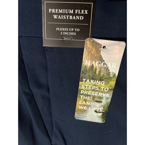 Haggar Premium Comfort Dress Pants 40x32 Straight Fit Flex Waistband Wrinkleless - Picture 3 of 6